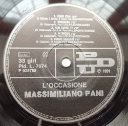 Massimiliano Pani – албум L'Occasione - Img 3