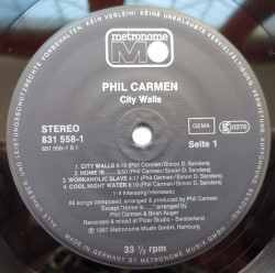 Phil Carmen ‎– албум City Walls - Img 2