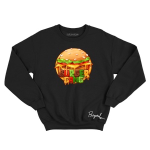 Hanorac fara gluga Burger Gang Basic - cu Autograf - SALE% - Img 2