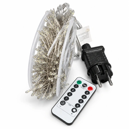 Instalație luminoasă LED tip artificii 20M 600L – Lumina Albastra, DE-1025B - Img 4