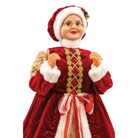 Mrs. Claus decorativ de Crăciun cu mișcare – 90 cm – Cod produs DE-733 - Img 3