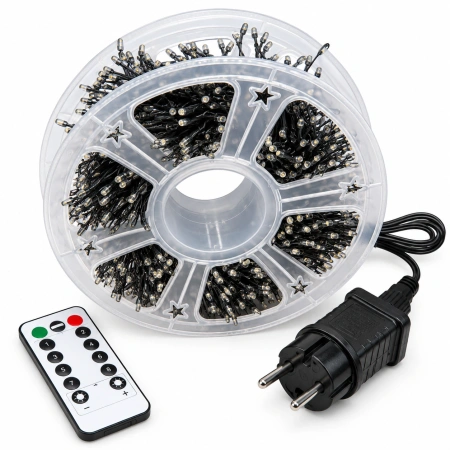 Instalație luminoasă LED tip artificii 100M 3000L – Lumina: albastra, DE-1030-B - Img 2