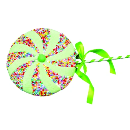 Decoratiune Craciun pentru brad in forma de acadea, dimensiune : 24*56*3.6 cm , culoare : verde, DE-519 - Img 2
