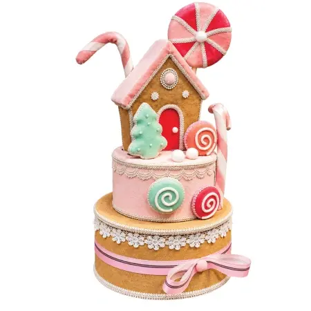 Prăjitură decorativă multicolor – ddimensiune: 25 × 25 × 52 cm, DE-454 - Img 2