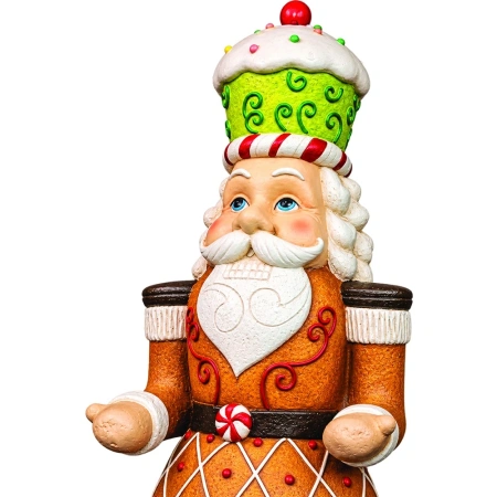 Soldățel decorativ de Crăciun în stil turtă dulce , din ceramica, Dimensiuni: 26 × 24.5 × 102 cm, Cod: OLD-413 - Img 2