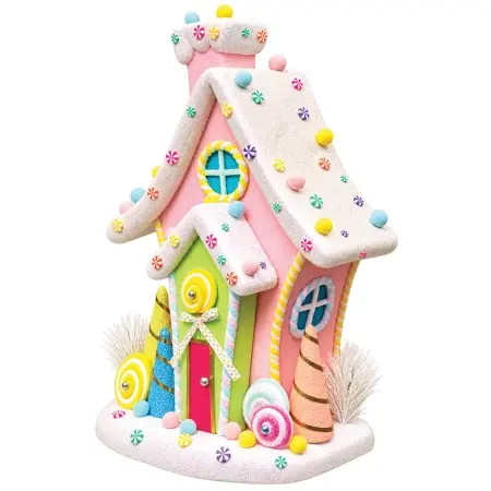 Decoratiune Craciun in forma de Candy House, din polistiren, dimensiune: 40*28*60CM, DE-409 - Img 2
