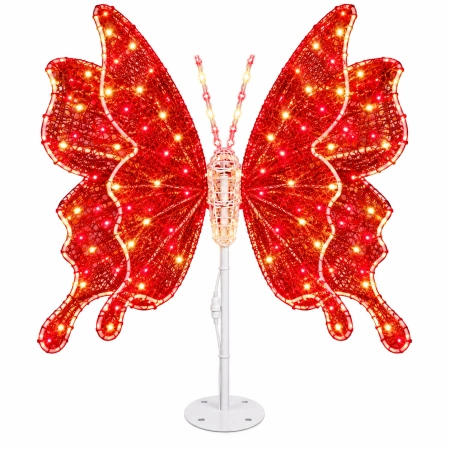 Fluture decorativ LED static – 100 cm – alb cald, OLD 516-100-R - Img 5