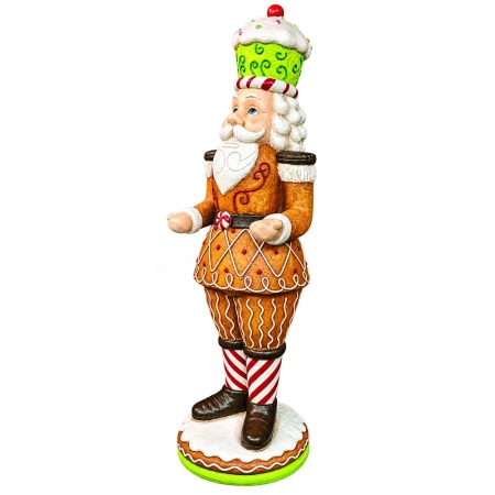 Soldățel decorativ de Crăciun în stil turtă dulce , din ceramica, Dimensiuni: 26 × 24.5 × 102 cm, Cod: OLD-413 - Img 3