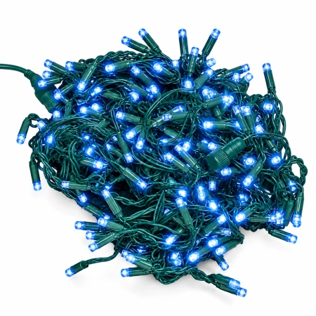 Instalație luminoasă LED tip turturi – alb + flash alb, fir vedre – 8M – OLD-371 B - Img 2