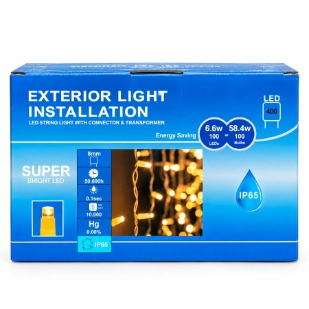 Instalație perdea LED 4 × 2 m – 400 LED – efect flash, fir verde - OLD-353-FLASH - Img 4