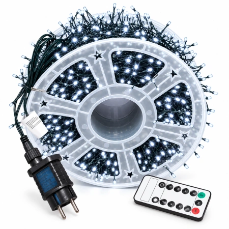 Instalație luminoasă LED tip artificii 100M 3000L – Lumina alb rece OLD 445-B - Img 2
