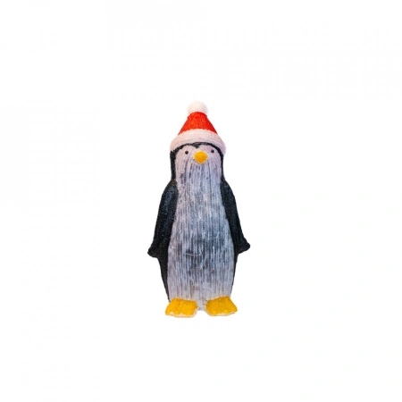Pinguin decoratiune luminoasa de exterior din acril cu 150 led-uri, 8 jocuri de lumini, culoare multicolor, dimensiune 98 cm, alimentare la priza, HB-602 - Img 2