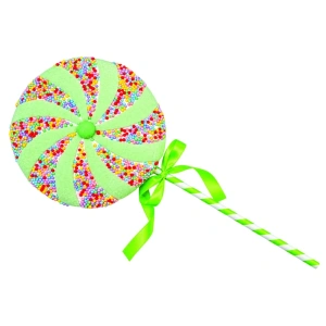 Decoratiune Craciun pentru brad in forma de acadea, dimensiune : 24*56*3.6 cm , culoare : verde, DE-519