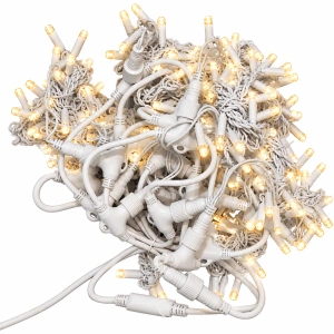 Instalație perdea LED 4 × 5 m – 1200 LED – alb cald/ FLASH, fir alb, OLD-361-CLD