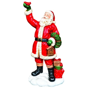Moș Crăciun decorativ , din ceramica, Dimensiuni: 38 × 22 × 81 cm, Cod: OLD-409 - Img 2