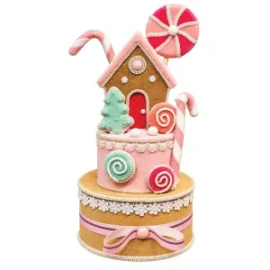 Prăjitură decorativă multicolor – ddimensiune: 25 × 25 × 52 cm, DE-454
