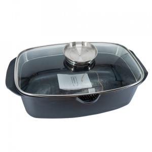 Roaster deptunghiular, dimensiune 32 cm, capac din sticla, capacitate 5.6L, cod 55873 - Img 2