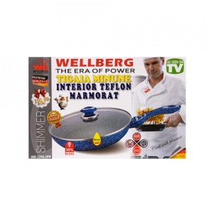 Tigaie universala Wellberg cu interior antiaderent, diametru 28 cm, WB-2266-28B - Img 3