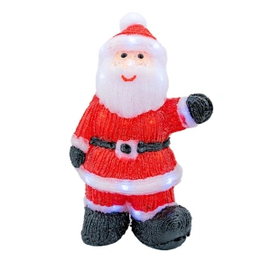 Decoratiune luminoasa pentru exterior din acril Mos Craciun, h 40cm, 40 led-uri, OLD-306