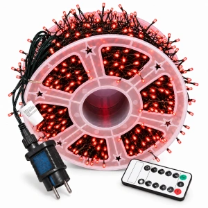 Instalație luminoasă LED tip artificii 20M 600L – Lumina rosie, DE-1028R