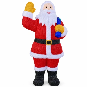 Moș Crăciun decorativ din acril cu LED-uri – 150 cm, 748 LED-uri, 8 funcții de iluminare, OLD-289 - Img 2