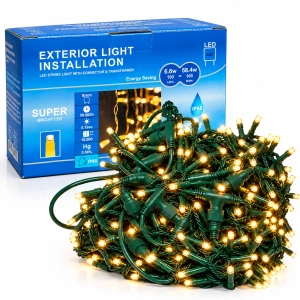 Instalație perdea LED 4 × 2 m – 400 LED – alb cald/ FLASH, fir verde- OLD-351-CLD