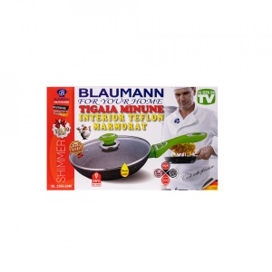 Tigaie universala Blaumann, cu interior antiaderent, diametru 24 cm, BL-2266-24G - Img 3