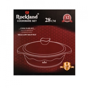 Cratita din Granit cu capac 28 cm , Rockland DST28-BR - Img 4