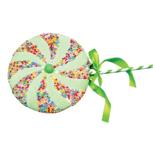 Decoratiune Craciun pentru brad in forma de acadea, dimensiune : 24*56*3.6 cm , culoare : verde, DE-519