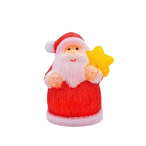 Decoratiune luminoasa pentru exterior din acril Mos Craciun, h 40cm, 60 led-uri, HH-103 - Img 2