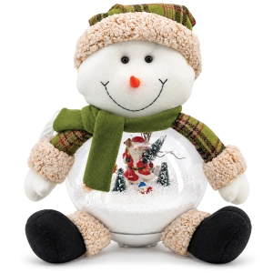 Figurină decorativă de Crăciun cu efect de ninsoare – om de zăpadă – 30 × 23 × 42 cm – Cod produs DE-792
