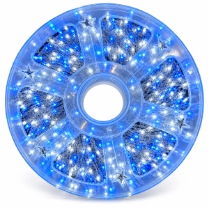 Instalație luminoasă LED tip artificii 50M 1500L – Lumina alb rece/ albastru, DE-1026WB