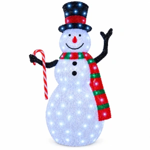 Om de zăpadă decorativ din acril, pentru exterior – 150 cm, 660 LED-uri, 8 funcții de iluminare, OLD-290