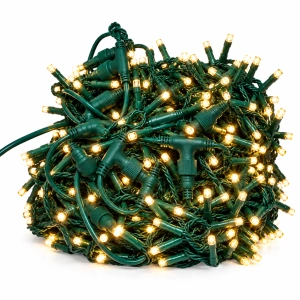 Instalație perdea LED 4 × 2 m – 400 LED – alb cald/ FLASH, fir verde- OLD-351-CLD - Img 5