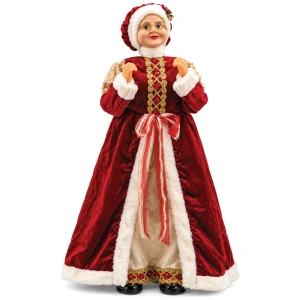 Mrs. Claus decorativ de Crăciun cu mișcare – 90 cm – Cod produs DE-733