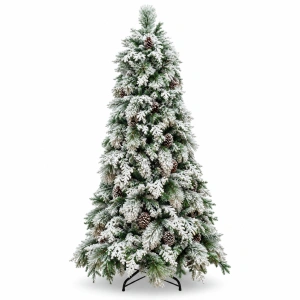 Brad artificial cu astepct natural si zapada, 240cm, DE-1209-240