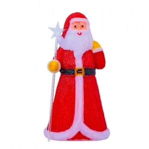 Decoratiune de exterior cu lumini, Mos Craciun din acril, 204 Led-uri, dimensiune produs 80cm, 8 jocuri de lumini, cablu de alimentare 3m, OLD-273 - Img 3