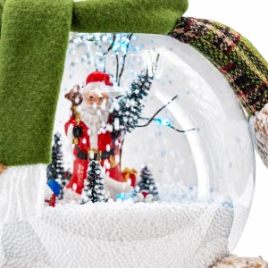 Figurină decorativă de Crăciun cu efect de ninsoare – om de zăpadă – 30 × 23 × 42 cm – Cod produs DE-792 - Img 2