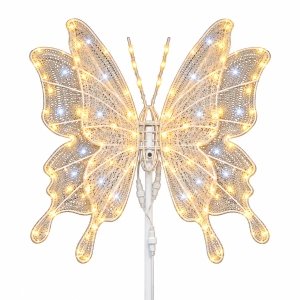Fluture decorativ LED static – 100 cm – alb cald si flash, OLD 530-F