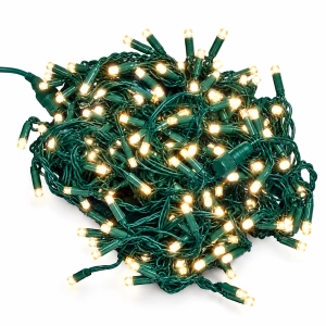 Instalație luminoasă LED tip turturi – alb cald + flash alb – fir verde, 8M – OLD-369 CLD - Img 3
