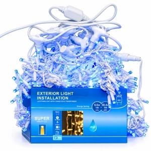 Instalație perdea LED 4 × 2 m – 400 LED – albastru/ flash, OLD-347-B - Img 3