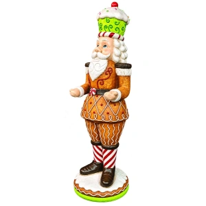 Soldățel decorativ de Crăciun în stil turtă dulce , din ceramica, Dimensiuni: 26 × 24.5 × 102 cm, Cod: OLD-413 - Img 3