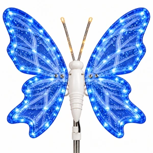 Fluture decorativ iluminat cu mișcare – 30 cm, OLD 513-30-B