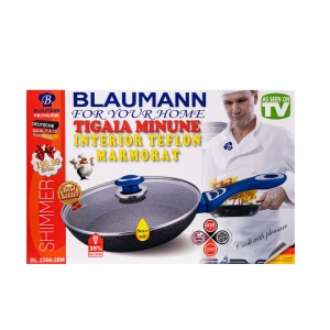Tigaie universala Blaumann, cu interior antiaderent, diametru 28 cm, BL-2266-28B - Img 3