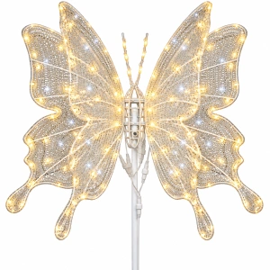 Fluture decorativ LED static – 120 cm – alb cald si flash, OLD 531-F