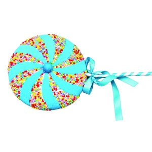 Decoratiune Craciun pentru brad in forma de acadea, dimensiune : 24*56*3.6 cm , culoare : albastru, DE-520 - Img 2