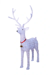 Decoratiune de exterior cu lumini, Ren din acril, 440 Led-uri, dimensiune produs 150cm, 8 jocuri de lumini, cablu de alimentare 3m, OLD-264