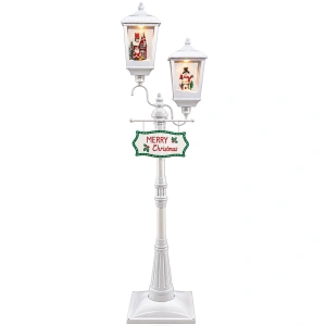 Felinar Stradal dublu , cu efect de ninsoare, alb – 2 m – Cod produs DE-793