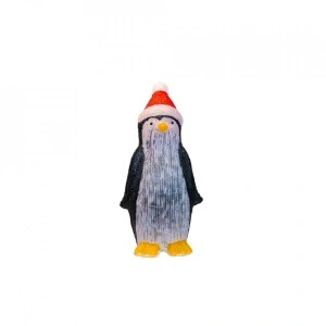 Pinguin decoratiune luminoasa de exterior din acril cu 150 led-uri, 8 jocuri de lumini, culoare multicolor, dimensiune 98 cm, alimentare la priza, HB-602 - Img 2