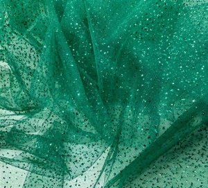 Tulle glitter verde